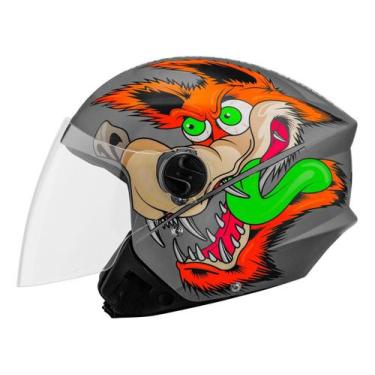 Imagem de Capacete Moto Aberto Protork Feminino Coyote Cinza Fosco 58 - Pro Tork