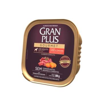 Imagem de Ração Úmida Patê Gran Plus Gourmet Cães Adultos Sabor Carne e Cenoura 