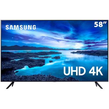 Imagem de Smart TV 58" UHD 4K Samsung 58AU7700, Processador Crystal 4K, Tela sem limites, Visual Livre de Cabos, Alexa built in, Controle Único