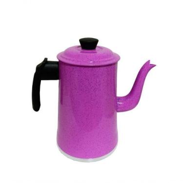 Imagem de Bule 1.8 Litros Grande de Alumínio Rosa Pigmentado Rosa Docesar 1,8L