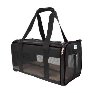 Imagem de Bolsa Transporte Para Pet Viagem Preta Duke & Dixie