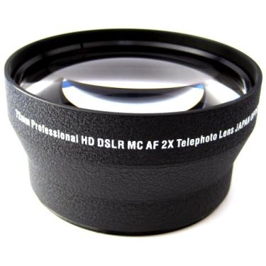 Imagem de Zeikos Lente teleobjetiva de alta definição ZE-2X72B 72mm 2X para Canon EF 100-400mm IS II, EF 135mm f/2L USM, EF 200mm USM, EF-S 18-200mm, EF-S 15-85mm, EF 50mm f/1.2 L & EF 35mm f/1.4 e EF 85mm