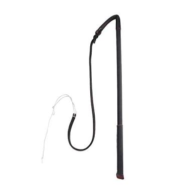 Imagem de GLOGLOW Chicote de cães, chicote de couro de vaca artificial para cães chicote de treinamento de proteção para cães médios e grandes