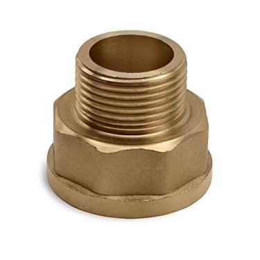 Imagem de Adaptador de bico 3/4" macho x 2,54 cm fêmea adaptador de latão NPT 3/4" x 2,54 cm fêmea