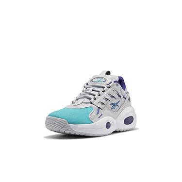 Imagem de Reebok Tênis de basquete unissex para adultos, Cinza claro/semi clássico azul-petróleo/roxo ousado, 4.5 Women/3 Men