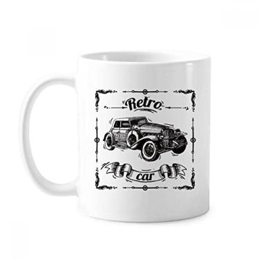 Imagem de Caneca clássica de carros pintados à mão cerâmica xícara de café porcelana louça