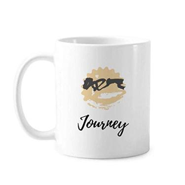 Imagem de Yellow Love Abstrata Plantas Art Caneca Cerâmica Café Porcelana Utensílios de Mesa