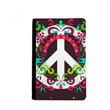 Imagem de Carteira com estampa de símbolo da paz colorida antiguerra porta-passaporte Notecase Burse
