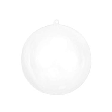 Imagem de VICASKY Molde de bomba de banho de acrílico transparente de 20 cm, bolas de moldagem preenchíveis, ornamentos de árvore de Natal, moldes de bombas de banho faça-você-mesmo