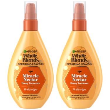 Imagem de Garnier Haircare Whole Blends Honey Treasures Miracle Nectar Repairing 10-in-1 Leave-in Treatment, 2 Count (Packaging May Vary)