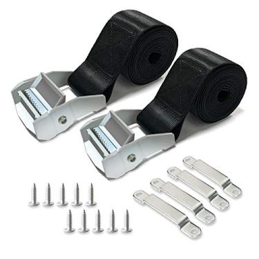 Imagem de HEHAHA Kit de amarração de segurança, alça de fixação grande, adequado para bateria, refrigerador e tanque de combustível, efetivamente evita que o equipamento escorregue (pacote com 2)