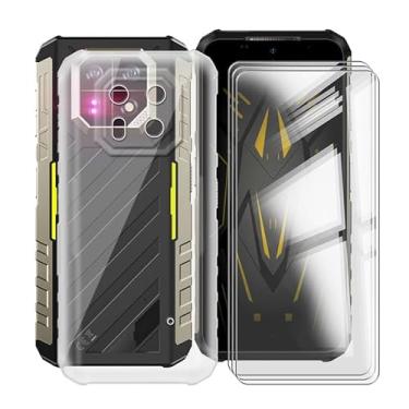 Imagem de HGJTFANY Capa de telefone para Ulefone Armor 22 (6,5 polegadas) com 3 películas protetoras de tela de vidro temperado, [antiamarelo X à prova de choque] Capa amortecedora de TPU transparente e macia para Ulefone Armor 22 - Transparente