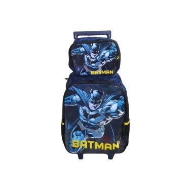 Imagem de Mochila De Carrinho C/ Lancheira Do Batman Azul - Luxcel