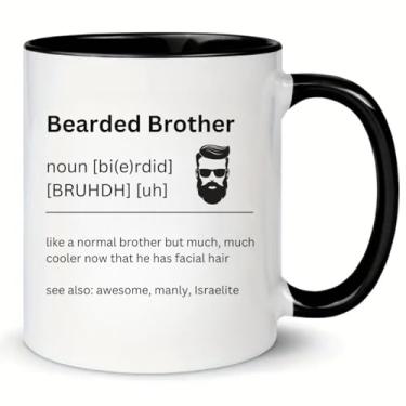 Imagem de MissDaisy - Caneca de barba, caneca de cerâmica 325 ml, caneca JW, presente de barba, presente de servo ministerial, presente de ancião