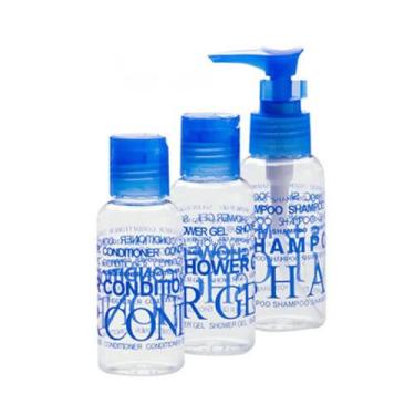Imagem de Kit Para Viagem Com 3 Frascos 80ml + Necessaire - Marco Boni, Azul
