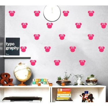 Imagem de Kit 90 adesivos da Minnie 6cm x 5,3cm cada Decoração Casa Sala, Quarto