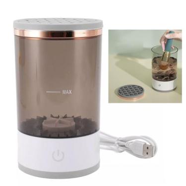 Imagem de Limpador de Pincel Maquiagem Maquina Automatica Vibraçao USB Limpeza P