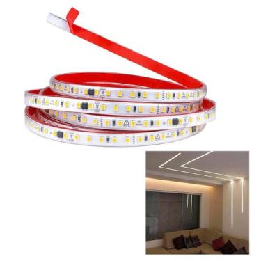 Imagem de Fita Led SMD 4000K 3 Metros 127V Plug Conector Fita Dupla Face Perfil 