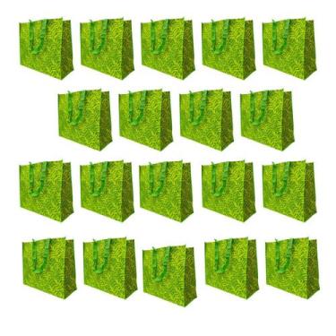 Imagem de Bolsa Ecologica Ombro Sacola Ecobag Kit 18 Unidades Mercado Compras Fe