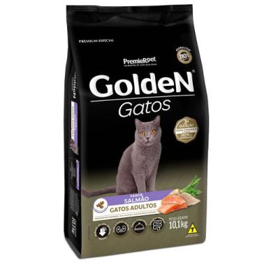Imagem de Ração Golden Gatos Adultos Sabor Salmão 10,1 kg - PREMIER