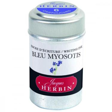 Imagem de Tinta em Cartucho p/ Caneta Tinteiro Herbin Bleu Myosotis