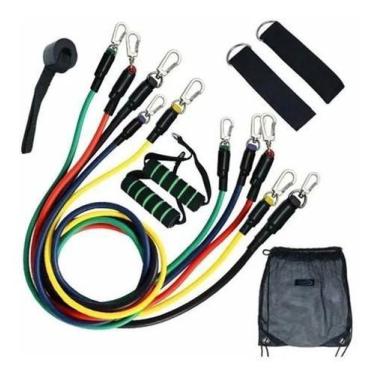Imagem de Kit Elásticos Extensores 11 Peças - 4Fitness