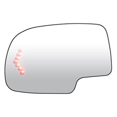 Imagem de Espelho de vidro aquecido com vista do lado esquerdo do motorista serve para Chevy Silverado Suburban Tahoe 2003-2006, GMC Sierra Yukon 2007 Classic Exterior Mirror Glass