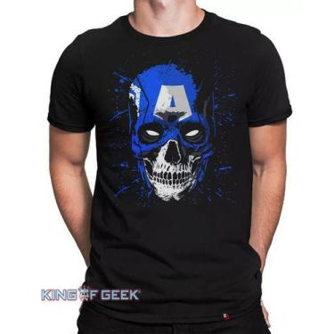 Imagem de Camiseta Capitão América Filme Vingadores Geek Comics - KING OF GEEK, 