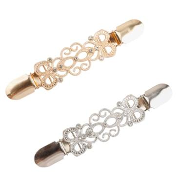 Imagem de Cinch Suéter Xale Clipes Vestido Costas Cinch Roupas Cinch Clips Xale Clipes para Mulheres, 2 pcs, Liga de zinco, imitação de pérola