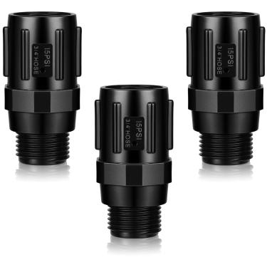 Imagem de Tondiamo 3 peças de regulador de pressão de irrigação por gotejamento, rosca fêmea de 3/10.2 cm x rosca de mangueira macho de 3/10.2 cm para sistema de irrigação por gotejamento, redutor de pressão de