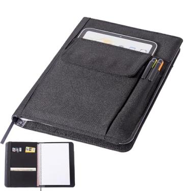 Imagem de APOFFICE Capa de caderno de diário para trabalho, protetor de caderno de diário - organizador de portfólio compatível com Rocketbook Fusion, com laço para caneta, suporte de cartão de visita, bolso de