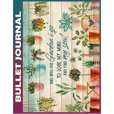 Imagem de Bullet Journal: Garden Find Soul Dot Grid Paper, Invest few minutes daily to Physical, Mental and Emotional Health Planner, Record To Do Tracker ... Ruled 110 Pages Undated, Quotes on Every Page