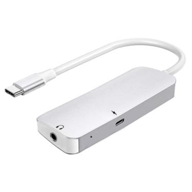 Imagem de Adaptador de fone de ouvido e carregador USB C para 3,5 mm, conector auxiliar 2 em 1 com carregamento rápido PD 60W, compatível com iPhone 15/iPhone 15 Pro, Samsung S23/S22, para iPad Pro, MacBook Pro