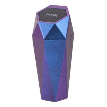 Imagem de A ABSOPRO Lixeira de carro portátil 8,9 cm largura 20,1 cm altura caixote do lixo plástico gradiente azul 1 peça