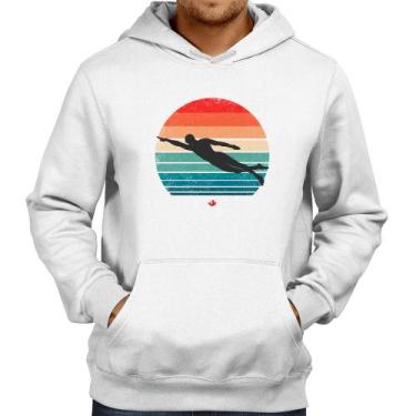 Imagem de Moletom Nadador Vintage Sunset - Foca na Moda, Branco, M