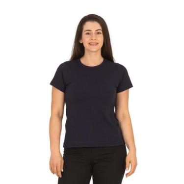 Imagem de Blusa Feminina Plus Size Canelada Manga Curta Baby Look Básica GG ao G