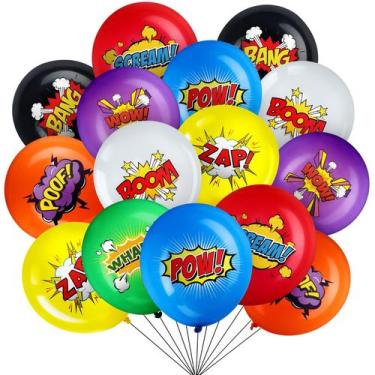 Imagem de Balões de látex Skylety Hero, 30 cm, pacote com 40 suprimentos para fe