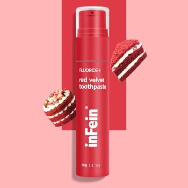 Imagem de inFein Pasta de dente com flúor com sabor de veludo vermelho, delicie-se com doçura sem culpa para um sorriso mais brilhante
