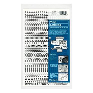Imagem de Chartpak Letras e números de vinil de pressão, autoadesivo, preto, 0,25"h, 610/pacote