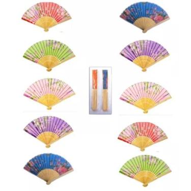 Imagem de Leque Japonês  Madeira Bambu Oriental Ornamental Festas - WCAN