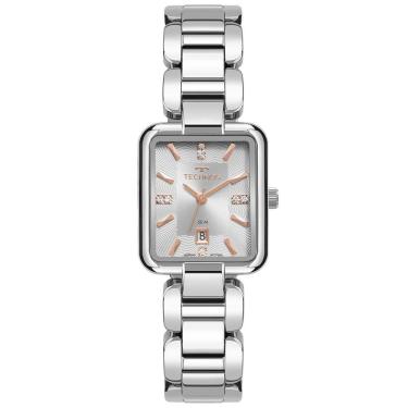 Imagem de Relógio TECHNOS feminino analógico prata rosê 2015CES/1K