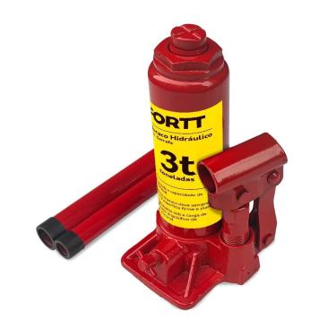 Imagem de Macaco Hidráulico Tipo Garrafa 3 Ton Fortt Vermelho - Mhg001-3ton