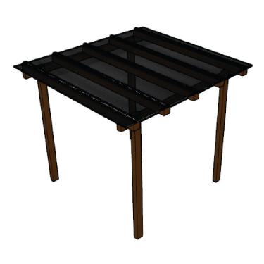 Imagem de Kit Policarbonato Fume 4mm 2,00m X 2,00m - Perfis Naturais