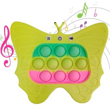 Imagem de Pop It Mini Game Interativo Borboleta Jogo 4 Modos Som Luz Fidget Sensorial Anti Estresse Ansiedade Criança Portatil