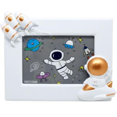 Imagem de Porta Retrato Moldura Espacial Astronauta Branco Foguete 3d