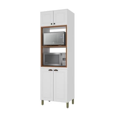 Imagem de Armário Torre Quente Com Espaço Para Dois Fornos Firenze Branco Indekes