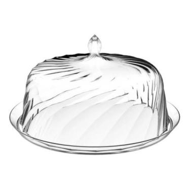 Imagem de Porta Bolos Tortas Doces 25cm Transparente Glassy - CRIPPA