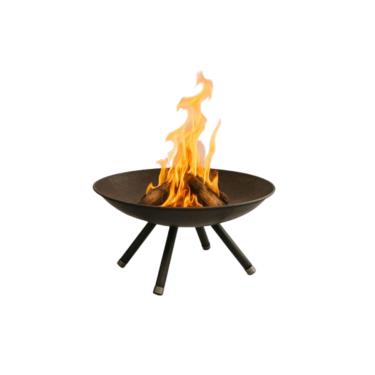 Imagem de Lareira Externa Portátil em Aço com Tripé, Tacho para Lenha, Rústica, 55 cm