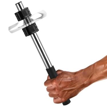 Imagem de Zicolor Fortalecedor de pulso para exercitador de antebraço, peso ajustável, placas de halteres de furo pequeno, haste de treinamento para força de aderência, exercícios de braço, fisioterapia, alça