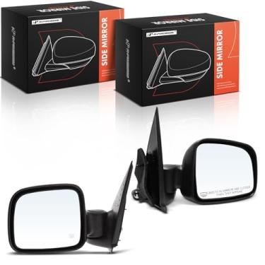 Imagem de A-Premium Par (2) espelhos retrovisores elétricos do lado do motorista e do passageiro - compatível com Jeep Liberty 2002-2007 - Retrovisor retrovisor externo preto dobrável manual aquecido